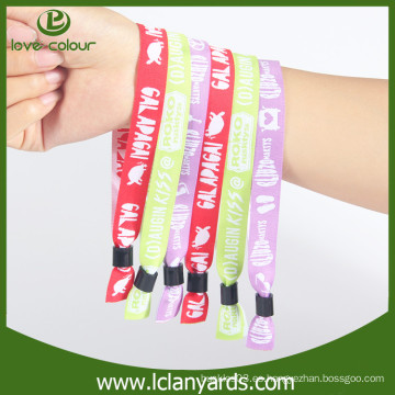 Pulseras de tela desechables personalizadas personalizadas para la actividad